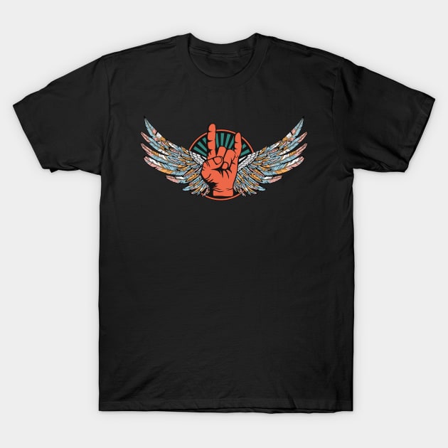 Wings Hand T-Shirt by evolet store